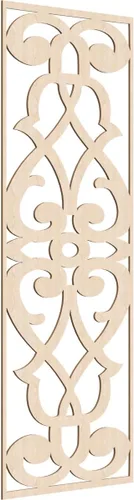 Miniatura 88 de 9 3/8"W x 24 3/8"H x 1/4"T Bellaire Decorativos Paneles de pared de madera calado, abedul