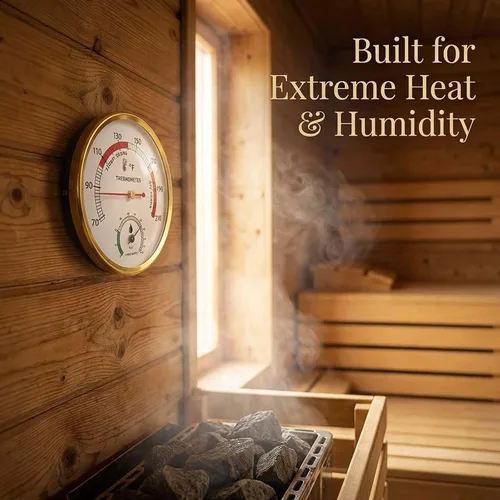 Miniatura 6 de Sauna Thermometer Fahrenheit and Hygrometer 2-in-1,Sauna Temperature Gauge with Lanyard,Hanging Indoor Humidity Temperature Monitor,Infrared Steam