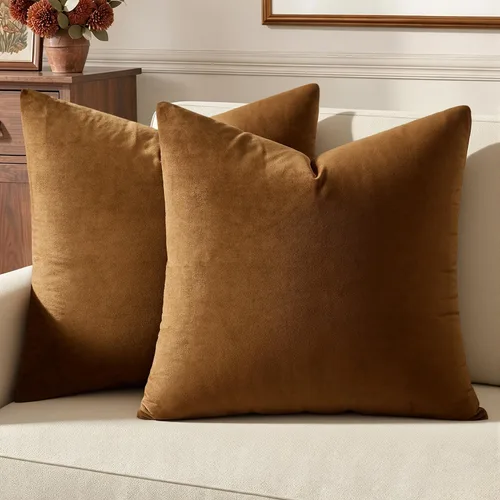 Miniatura 30 de MIULEE Fundas de almohada de terciopelo de 22 x 22 pulgadas, paquete de 2 unidades, color negro, fundas de cojín cuadradas decorativas súper suaves