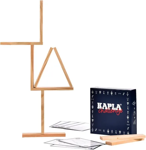 Miniatura 5 de KAPLA Challenge - Juego de construcción de madera, 16 tablones de construcción y 12 cartas de desafío