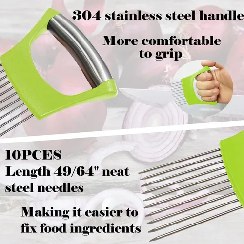 Miniatura 5 de Soporte para Cebollas para Cortar - Herramienta de Cocina Multiusos para el Cortado Seguro y Eficiente de Cebollas, Tomates, Papas, Manzanas y Más