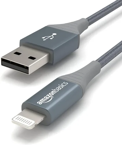 Miniatura 3 de Amazon Basics - Cable Lightning de nailon trenzado doble a USB, colección avanzada, cargador para iPhone certificado MFi