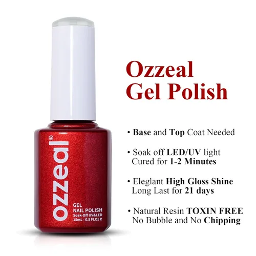 Miniatura 2 de Ozzeal Esmalte de uñas en gel, 1 unidad de 0.5 onzas líquidas, color gris claro, para otoño e invierno, secado con LED, UV, esmalte de uñas de gel