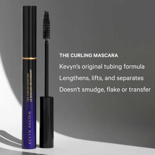 Miniatura 2 de Kevyn Aucoin The Curling Mascara, Black: cepillo de volumen clásico. Tecnología de tubos. Uso todo el día. Libre de grumos y escamas. Maquillador
