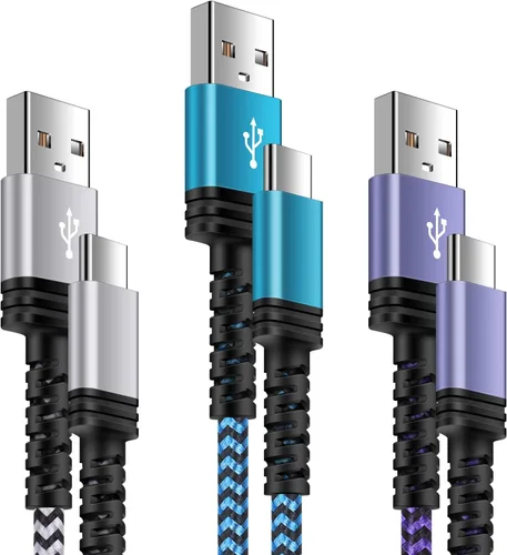 Miniatura 8 de Cable USB tipo C de carga rápida C, paquete de 3 cables de teléfono Android para Moto G Stylus/Play/Power 2025 2024, Razr, Samsung Galaxy