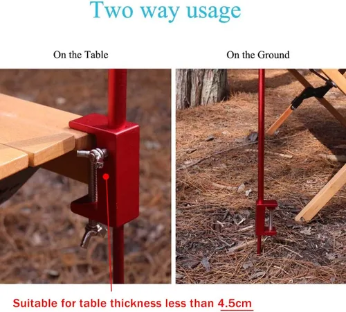 Miniatura 2 de Hikeman Soporte plegable para farol, soporte de lámpara portátil, soporte de luz plegable para camping, pesca, picnic, barbacoa, actividades al aire