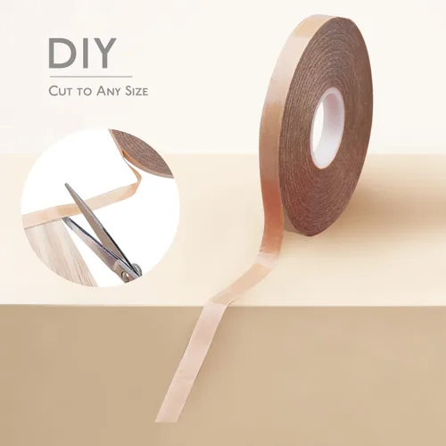 Miniatura 4 de WENNALIFE Rollo de cinta de extensión de cabello de doble cara, cinta transparente para extensiones de cabello, cinta sin residuos en reemplazo