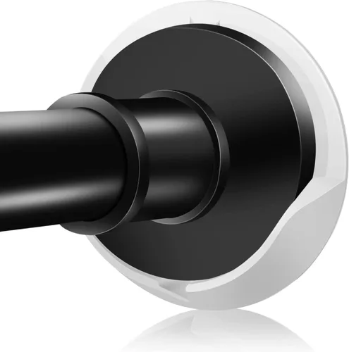 Kitosun - Soporte adhesivo para barra de cortina de ducha para pared, soporte profundo de 3/5 con cinta para montaje rápido sin taladrar y tornillos
