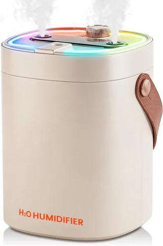 Miniatura 8 de Humidificador de 2L para dormitorio, humidificadores portátiles de niebla fría, ultra silencioso, 20 dB, humidificador de aire de llenado superior