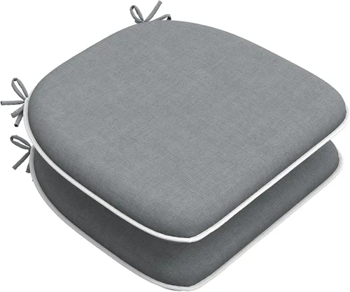 LVTXIII - Cojines de asiento de patio de 16 pulgadas de profundidad x 17 pulgadas de ancho, cojines para sillas de exteriores, para todo tipo de gris