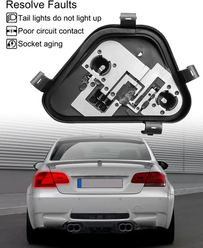 Miniatura 4 de 63217313044 Soporte de lámpara trasera para luz trasera, panel de enchufe para BMW Serie 3 320i 328i 335i 328d 2012-2015, lado del pasajero