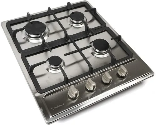 Miniatura 5 de Estufa de gas Gas Gas GLPG, Quemador de estufa de vidrio templado, 4 quemadores, parrilla de gas integrada (4 quemadores, 23 x 20 pulgadas)
