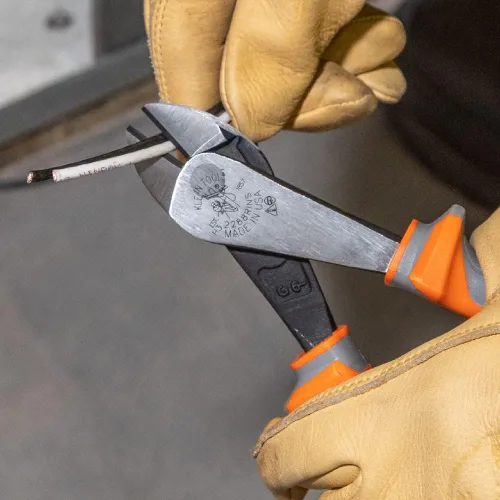 Miniatura 6 de Klein Tools 2288RINS Alicates Cortadores Diagonales Aislados de 1000V, Fabricados en EE.UU., Diseño de Alta Palanca, Cuchillas Endurecidas por