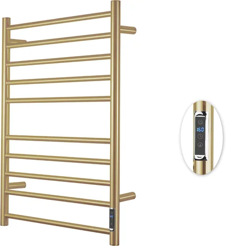 Toalleros térmicos para baño, calentadores eléctricos de toallas para montar en la pared con temporizador y control de temperatura, calentador de