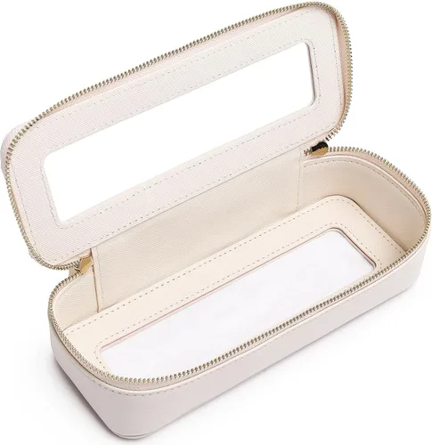 Miniatura 46 de Pinkmik Pequeña bolsa de maquillaje, mini estuche transparente para maquillaje y neceser con cremallera, organizador de bolsos para mujer
