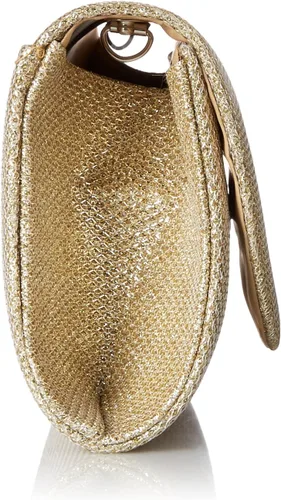 Miniatura 3 de Bolsos de mano oblicuos con purpurina y solapa para mujer, Oro