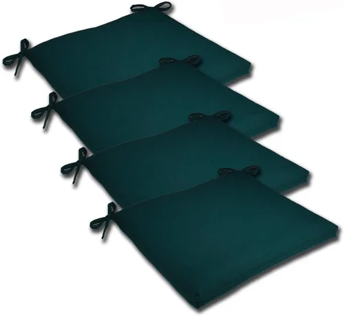 Miniatura 3 de Comfort Classics Juego de 4 cojines de asiento de poliéster hilado de 16 pulgadas de ancho x 17 pulgadas de profundidad x 1.5 pulgadas de alto