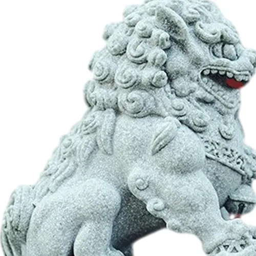Miniatura 3 de 2 piezas de mini estatuas de león de piedra, decoración de acuario, decoración china de Feng Shui, adorno de pecera, figuras de león para gabinete