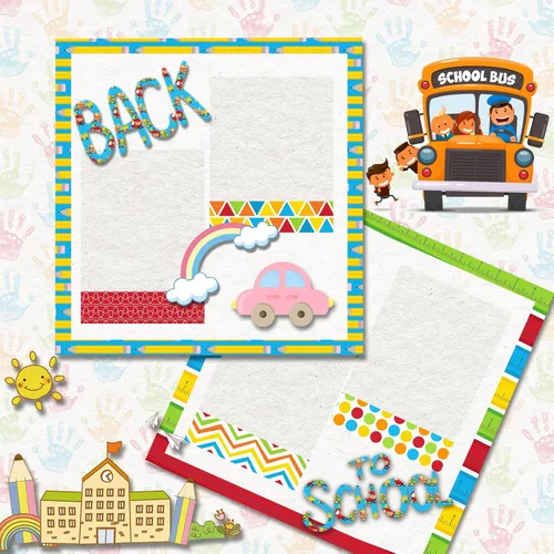 Miniatura 6 de Whaline 60 hojas de papel de doble cara para el primer día de escuela, álbum de recortes, papel especial para hacer tarjetas de fondo decorativo