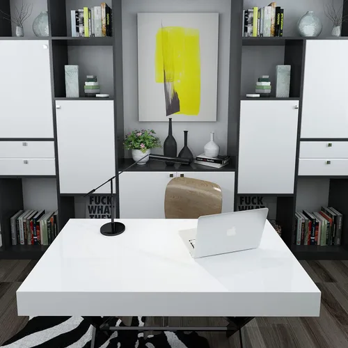 Miniatura 5 de Papel tapiz blanco brillante para despegar y pegar, autoadhesivo, extraíble, 15.8 x 393 pulgadas, impermeable, papel de contacto blanco para Blanco