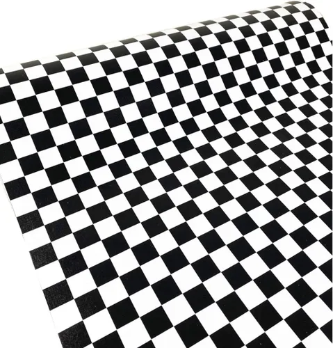 Miniatura 7 de Redodeco Azulejos adhesivos de mosaico blanco y negro para salpicaduras, película de vinilo brillante, para encimera de cocina, papel tapiz, papel