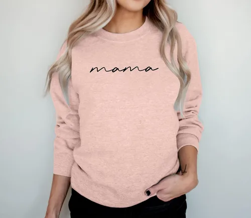 Miniatura 4 de Sudadera de cuello redondo para mujer, con estampado de letras, manga larga, holgada, a la moda