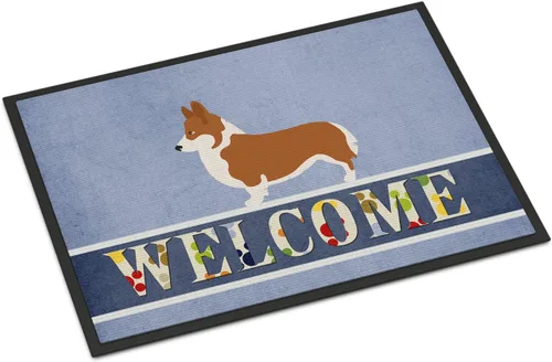 Miniatura 143 de Caroline's Treasures BB8321JMAT - Felpudo de bienvenida Berger Picard de 24 x 36 pulgadas, tapete azul para puerta delantera, para interiores
