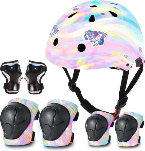 Miniatura 13 de Kids Bike Helmet and Pad Set for Girls Boys Ages 2-3-5-8-14, Adjustable Toddler Youth Helmet with Knee & Elbow Pads for Bicycle, Skating, Scooter