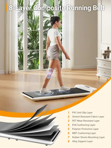 Miniatura 5 de WALKINGPAD C2 Caminadora plegable para caminar, colorida caminadora debajo del escritorio para oficina en casa, diseño compacto elegante, no 2-Blanco