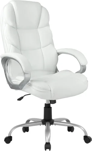 Miniatura 15 de FDW Silla de oficina para computadora, respaldo alto, ergonómica, ajustable, silla de escritorio giratoria de piel sintética ejecutiva con Negro