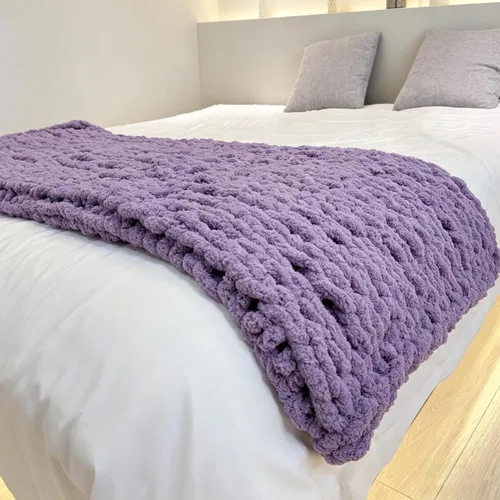 Miniatura 11 de Manta de punto grueso de 40 x 40 pulgadas, manta de felpilla cálida tejida a mano con nudo de cuerda grande suave y gruesa para sofá, cama, sofá