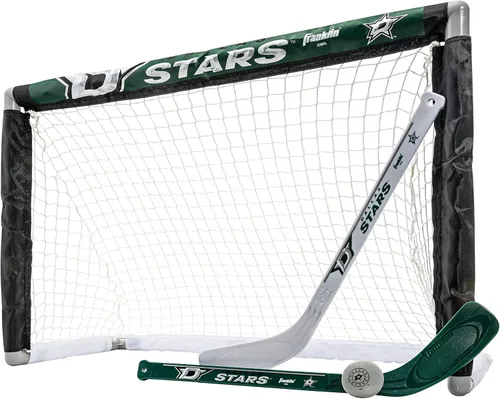 Miniatura 14 de Franklin Sports NHL - Juego de mini hockey para niños, portería de hockey sobre rodilla, pelota + 2 palos, juego de juguetes para interiores