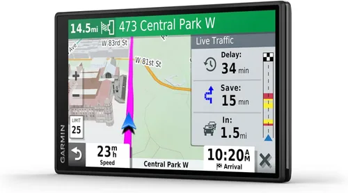 Garmin DriveSmart 55 y Traffic, navegador GPS, pantalla de 5.5 pulgadas, menús sencillos en pantalla, mapas fáciles de ver