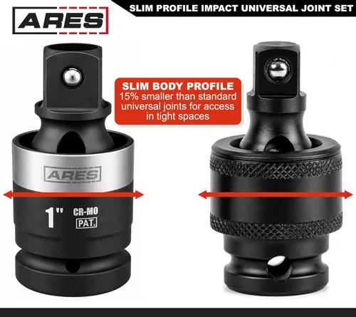 Miniatura 3 de ARES 2061002 – Junta universal de impacto de 1 pulgada con perfil delgado – Junta universal con clasificación de impacto con perfil delgado