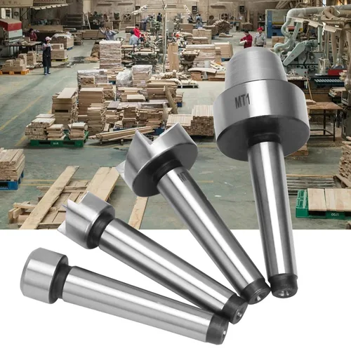 Miniatura 3 de 4pcs MT1 Torno de madera Live Center Drive Spur Cup Herramientas de torneado para carpintería con caja de madera (MT1)