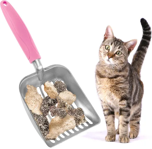 Miniatura 2 de SunGrow Cuchara grande para gatos que transforma la vida, reduce la fatiga de la mano, ahorra arena transparente, hace que recoger sea más rápido