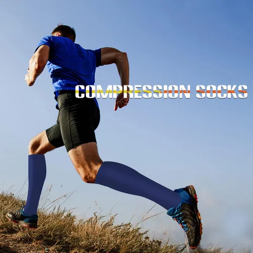 Miniatura 5 de Calcetines de compresión para mujeres y hombres circulación (3 pares) son el mejor apoyo para correr, atletismo, ciclismo, senderismo 18