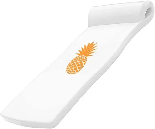 California Sun Flotador de piscina con cojín de espuma insumergible de lujo de gran tamaño Blanco/Pino