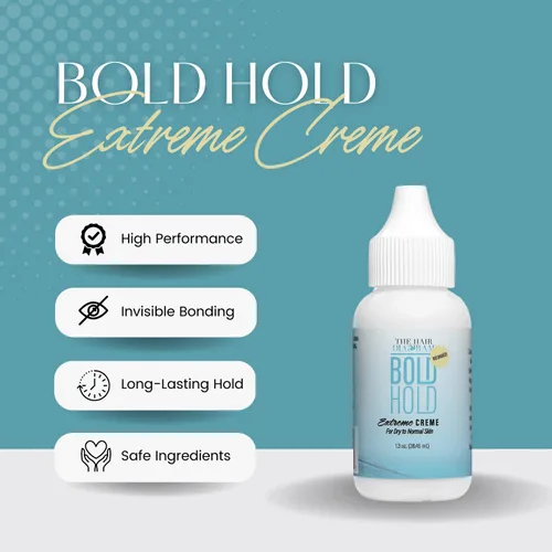 Miniatura 4 de The Hair Diagram - Bold Hold Extreme Creme Reloaded - Pegamento de sujeción fuerte para pelucas de encaje frontal y sistemas capilares - Unión