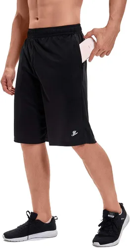 Miniatura 5 de DEVOROPA Men's Athletic Basketball Shorts Loose-Fit Performance Sports Workout Shorts Zipper Pockets