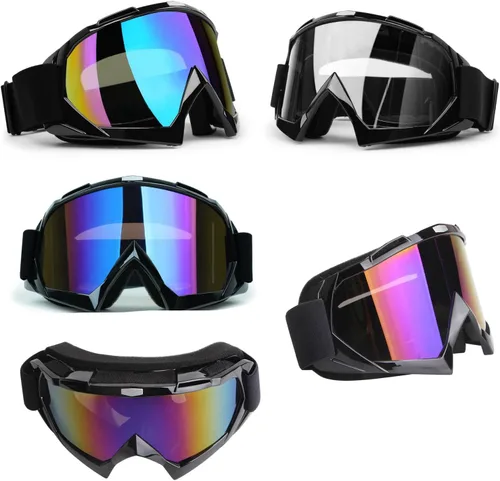 Miniatura 6 de Lentes de motocross y cuatrimoto - Lentes de carreras MX y MTB, lentes de protección para bicicleta, lentes de seguridad para adultos, jóvenes