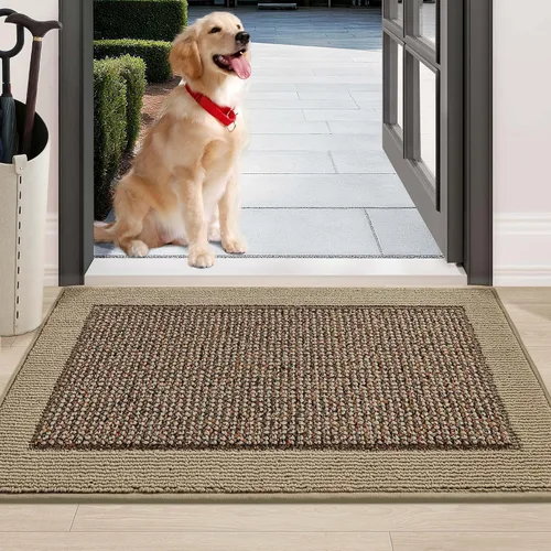 Miniatura 30 de BEQHAUSE Tapete para puerta interior de 20 x 32 pulgadas, tapete antideslizante para entrada, lavable, resistente a la suciedad, tapete