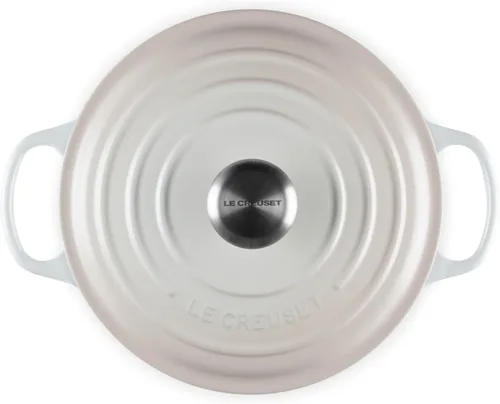 Miniatura 2 de Le Creuset Horno holandés redondo de hierro fundido esmaltado, 4.5 cuartos de galón, merengue
