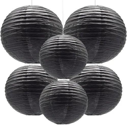Miniatura 12 de 6 faroles de papel decorativos redondos colgantes para fiestas, aulas, bodas, Halloween, Navidad, decoración del hogar