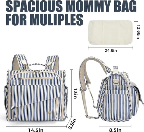 Miniatura 2 de ALLCAMP - Bolsa de pañales grande, cochecito de bebé, convertida en una bolsa de mano