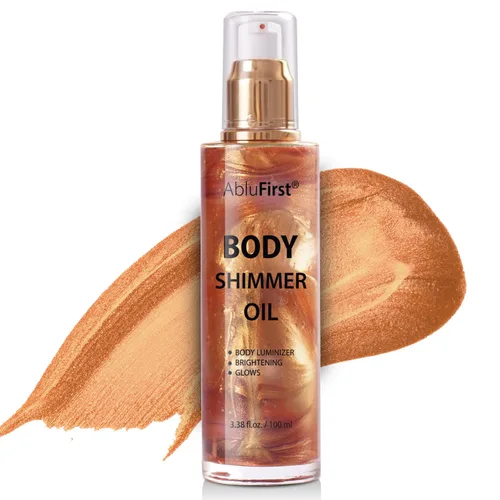 Miniatura 10 de Shimmer - Aceite corporal de verano con purpurina hidratante de luz brillante, no pegajoso, iluminador corporal de verano suave