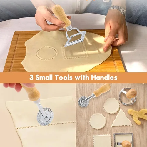 Miniatura 5 de Molde de cortador de ravioles, máquina de prensa de ñoquis de pasta hecha a mano, 5 piezas, kit de herramientas para hacer ravioles, cortador