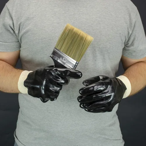 Miniatura 2 de West Chester 12000 - Guantes con forro entrelazado y revestimiento de PVC, grandes, guantes de trabajo con muñeca de punto, forro de algodón suave