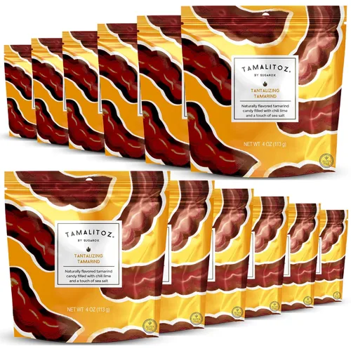 Miniatura 11 de Tamalitoz - Mango para masticar labios, caramelo duro mexicano de mango picante relleno de chile, lima y sal marina, caramelo de fruta hecho a mano