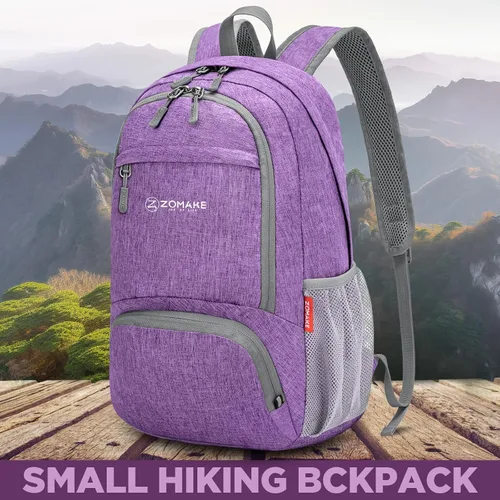 Miniatura 6 de ZOMAKE Mochila ultraligera plegable de 20L, mochilas plegables pequeñas resistentes al agua para senderismo, mochila de día colapsable para mujeres